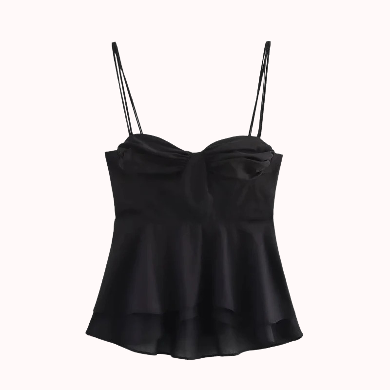 Amor draped peplum top – Maxine