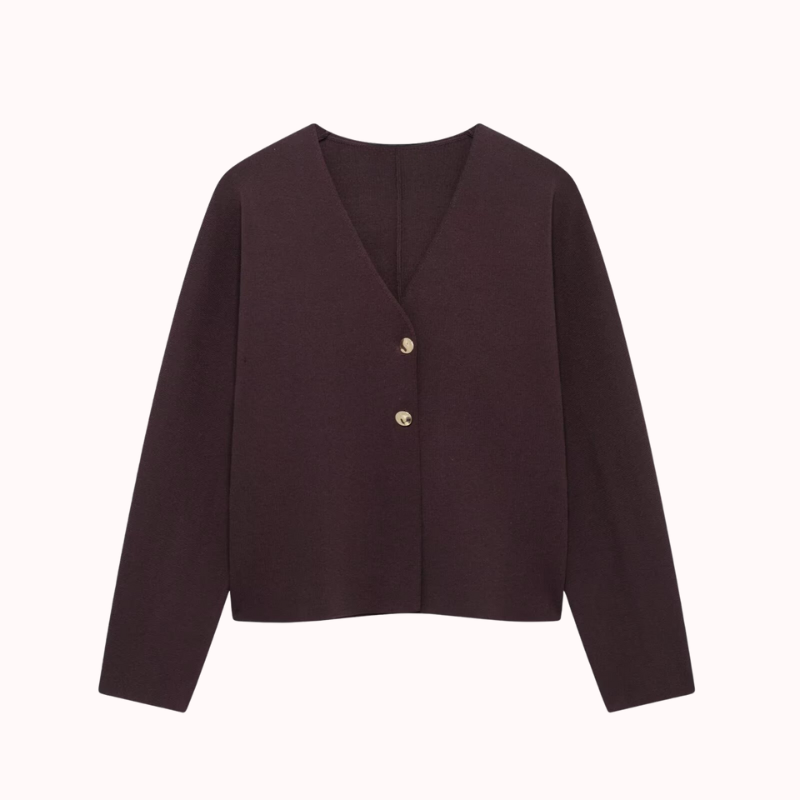 Amor button knit cardigan – Evelina