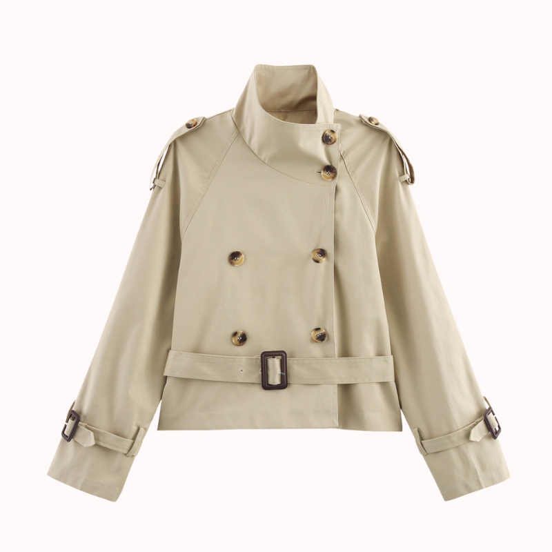 Amor cropped trench jacket – Bianca