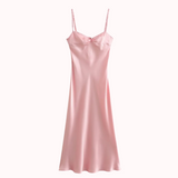 Amor satin midi dress – Tilde