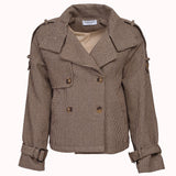 Amor checked trench jacket – Astrid