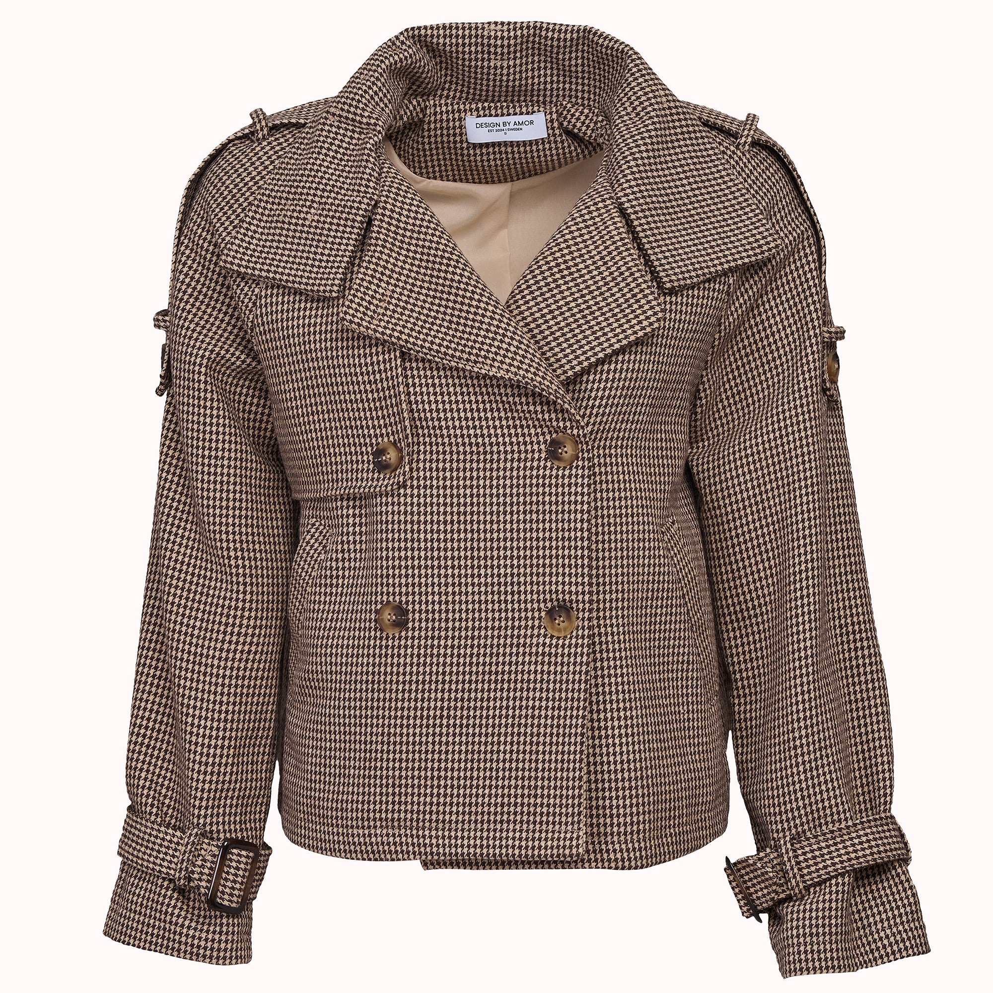 Amor checked trench jacket – Astrid