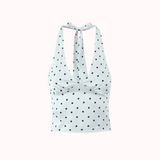 Amor polka dot halterneck top – Sonja